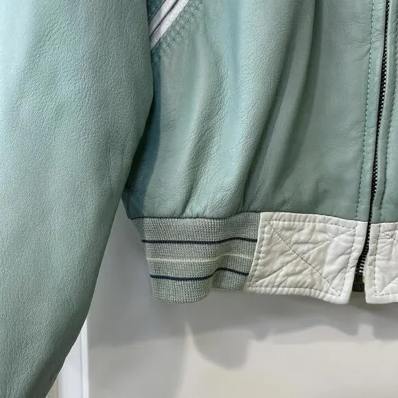 Vintage Buxton Men’s Leather Bomber Jacket Designer- Size 50 IT -Medium 38-40 - Picture 6 of 9